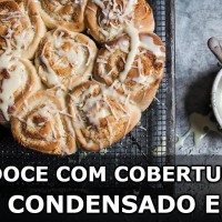PÃO DOCE COM COBERTURA DE LEITE CONDENSADO E COCO