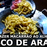 MACARRÃO ALHO E ÓLEO NO DISCO DE ARADO